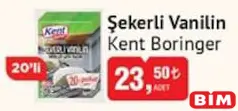 KENT BORİNGER ŞEKERLİ VANİLİN 20'Lİ fiyat ve kampanya bilgisi